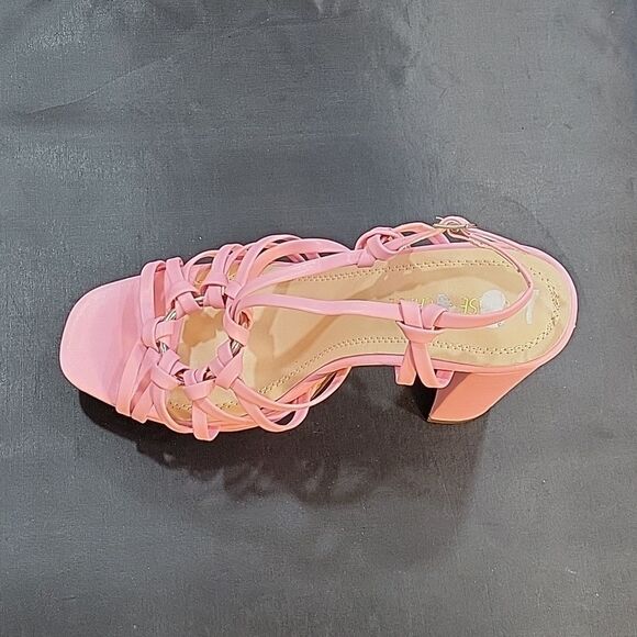 BRAND NEW CHASE+CHLOE BLOCK HEEL OPEN TOE MULTI-STRAP SANDAL - Picture 11 of 15